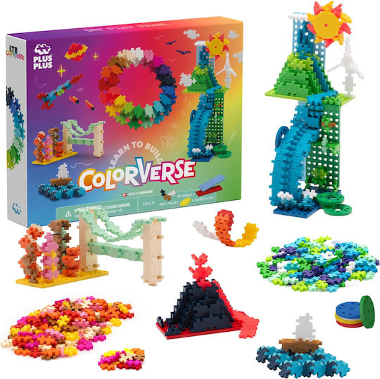 Plus Plus Cuburi De Construit Learn To Build Colorverse Super Set Pentru 5+ Ani 1000 Bucăți