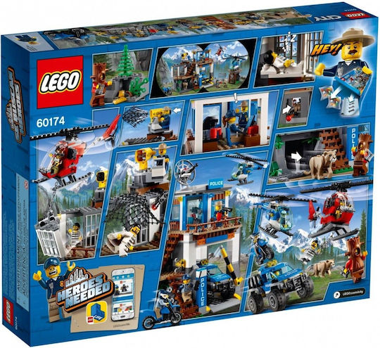 LEGO -Stadt Mountain Police Headquarters für 6-12 Jahre Jahre