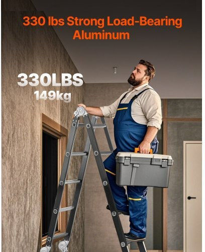 Vevor Scara multifuncțională din aluminiu 4x4 cu înălțime maximă de 4.7m