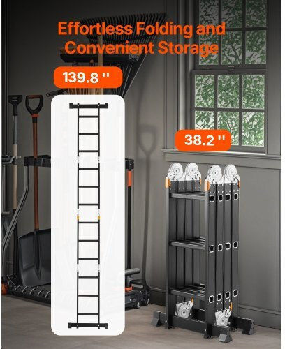Vevor Multipurpose Ladder 4x3 with Maximum Height 3.7m