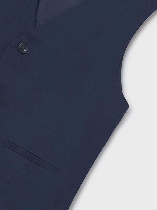 Kids Vest Cotton Navy Blue