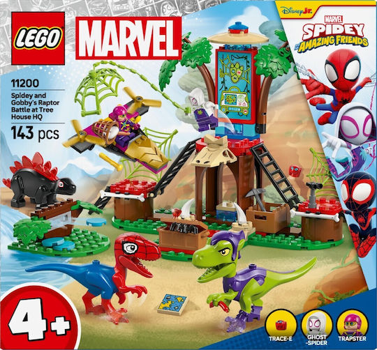 LEGO Spider-Man Spidey and Gobby's Raptor Battle at Tree House HQ for Ages 4+ 143 Pieces