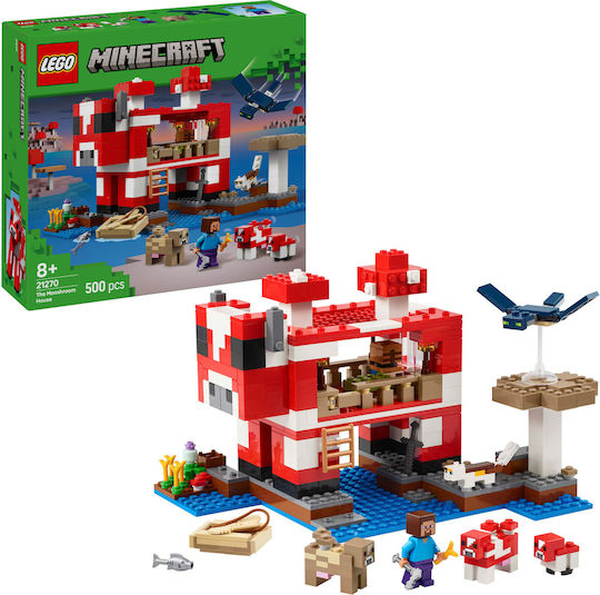 LEGO Minecraft The Mooshroom House for Ages 8+ 500 Pieces