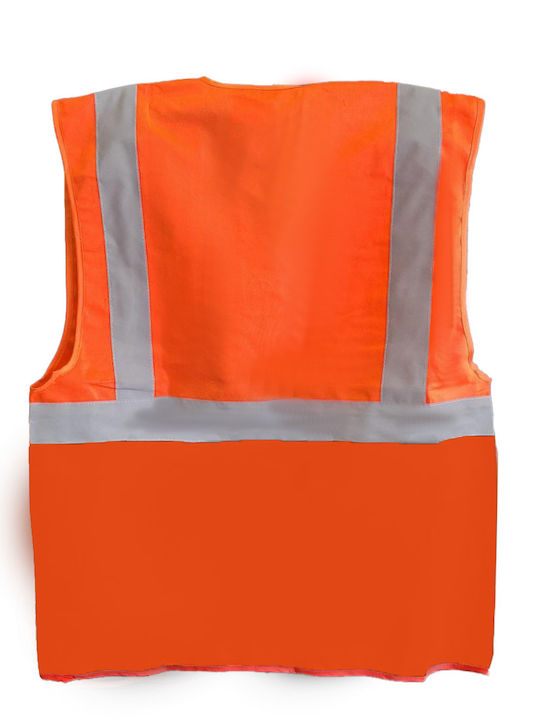 Yoko Safety Vest with Reflective Film Orange Fluo Orange/Royal
