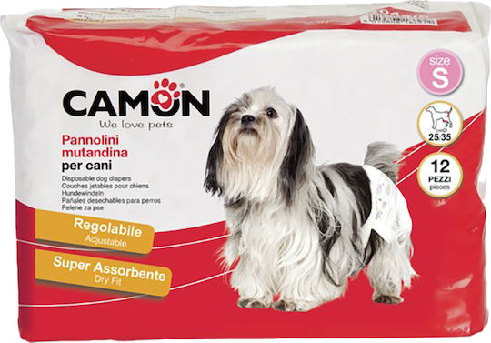 Camon Pannolini Βρακάκι Σκύλου για Ακράτεια Small 12τμχ
