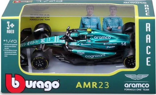 Bburago Αυτοκινητάκι Aston Martin AMR23 F1 Team - #14 Fernando Alonso 1:43 Formula 1 για 3+ Ετών