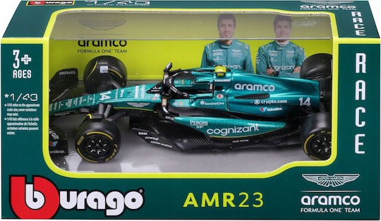 Bburago Αυτοκινητάκι Aston Martin AMR23 F1 Team - #14 Fernando Alonso 1:43 Formula 1 για 3+ Ετών