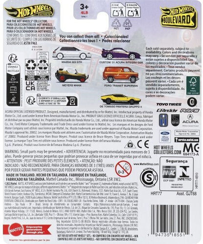 Hot Wheels Premium Car Premium Boulevard Custom 01 Acura Integra GSR Vehicle 1:64 For 3+ Years