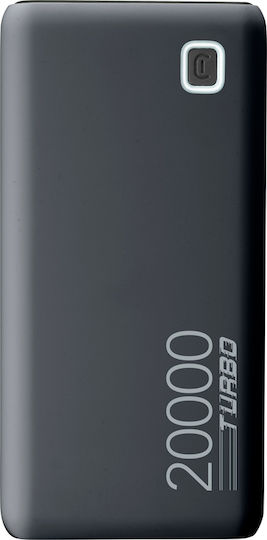 Cellular Line Essence Turbo Power Bank 20000mAh 20W με Θύρα USB-A και Θύρα USB-C Γκρι