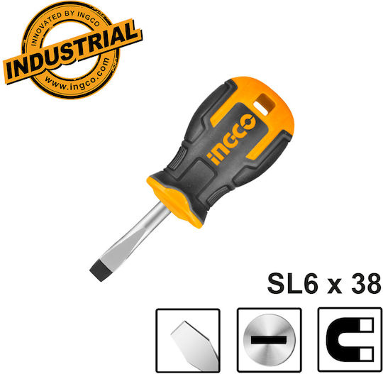 Ingco Dwarf Screwdriver Straight Size 6.5x38mm