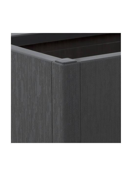 vidaXL Ζαρντινιέρα Πλαστική Σκούρο Γκρι 80x36x35εκ.