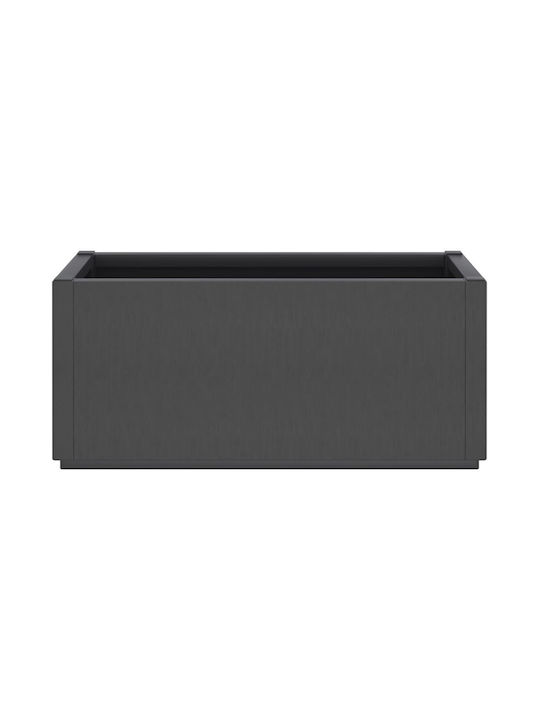 vidaXL Ζαρντινιέρα Πλαστική Σκούρο Γκρι 80x36x35εκ.