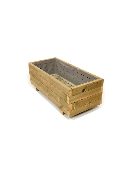 Woodware Ζαρντινιέρα Ξύλινη Μπεζ 90x40x32εκ.