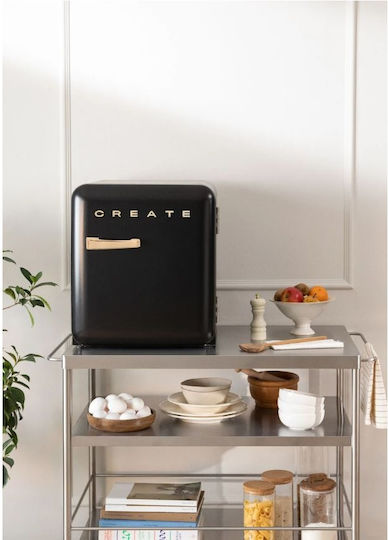 Create Retro Mini Bar 48lt Î50xL44xA49cm. Black/Gold