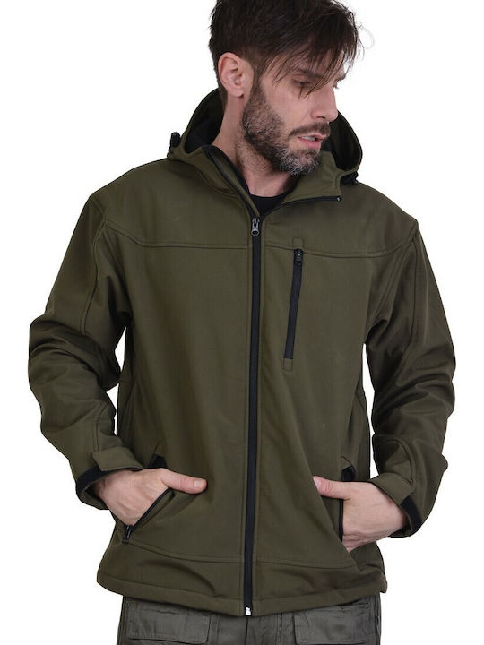 Ergo Work Jacket Softshell Cold with Hood Khaki Ergo Work Jacket Softshell Cold with Hood Khaki