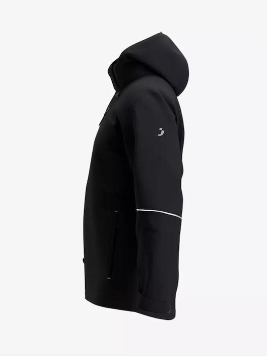 Safety Jogger Kasai Work Jacket Reflective Softshell with Removable Lining and Detachable Hood Black
