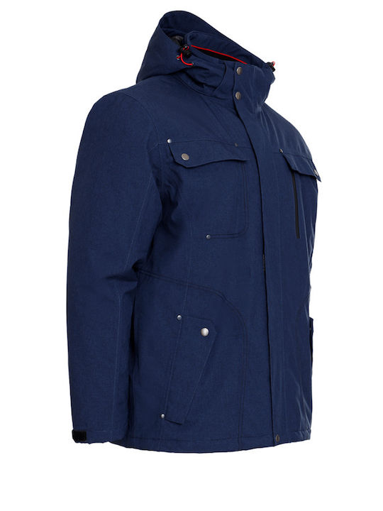 Stenso Montana Work Jacket Cold with Detachable Hood Navy Blue