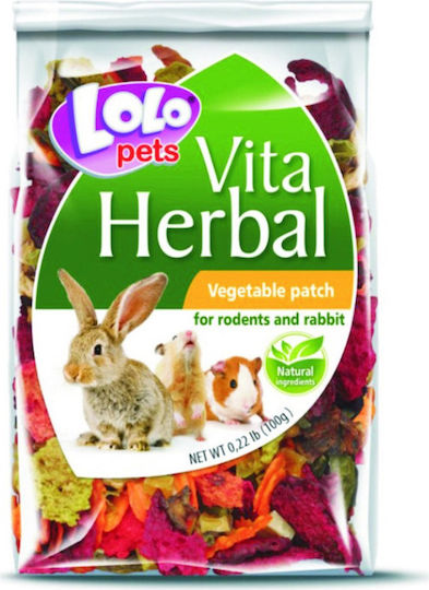Lolo Pets Vita Herbal Vegetable Patch Treat with Vegetables for Rabbit 100gr