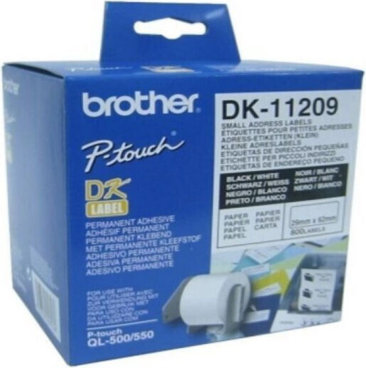 Brother 800 Self-Adhesive Label Rolls for Label Printer 62x29mm 1pcs