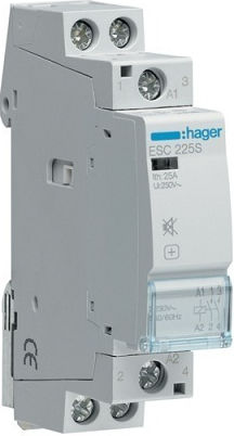 Hager Phase Relays Strom 25A Double Pole with Voltage 12V Phasenrelais Gleichstrom 2NO Leise