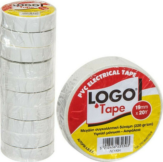 Logo Insulation Tape 19mm x 18m Super White