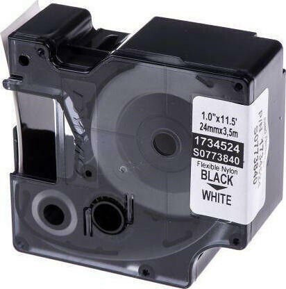 Dymo Label Maker Tape 3.5m x 24mm in Black Colour Compatible with Dymo Rhino/IND