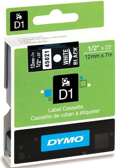 Dymo Label Maker Tape 7m x 12mm in Black Color 1pcs