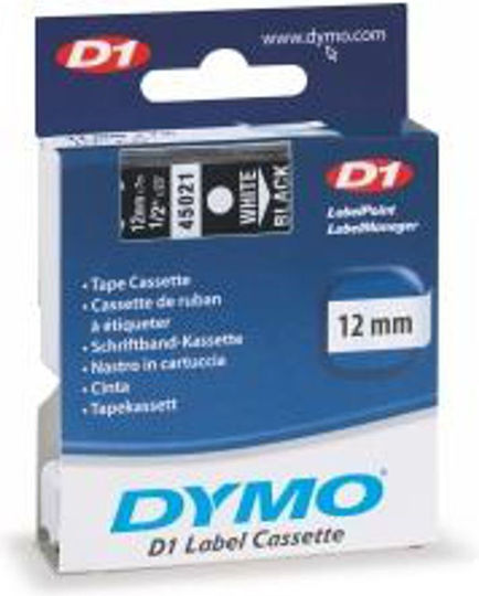 Dymo Label Maker Tape 7m x 12mm in Black Color 1pcs