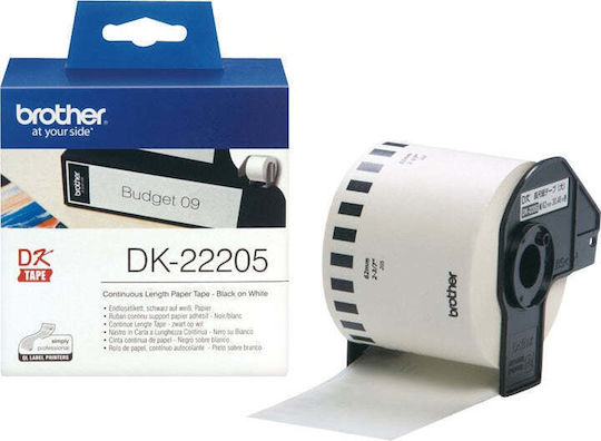 Brother Label Maker Tape 30.5m x 62mm in White Colour Compatible with Brother DK
