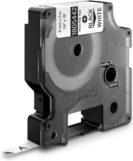 Dymo Етикетна Лента 5.5м x 6мм в Бял Цвят Съвместима с Dymo Rhino/IND