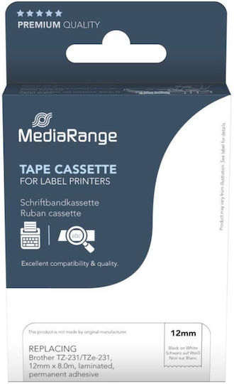 MediaRange Label Maker Tape 8m x 12mm White