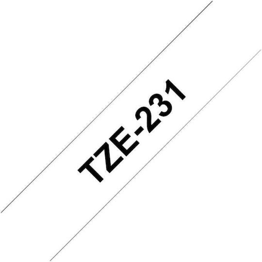 Brother Label Maker Tape 8m x 12mm in White Colour Compatible with Brother TZe/TZ