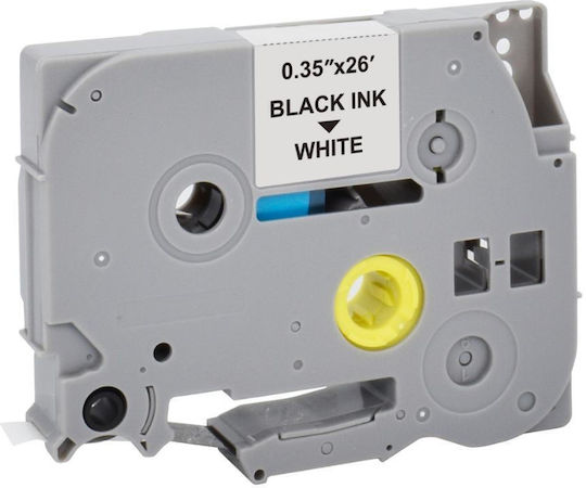MediaRange Label Maker Tape 8m x 9mm In White Colour Compatible With Brother TZe/TZ