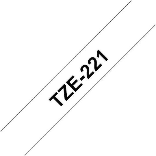 Brother Tze-221 Лента За Етикетен Принтер В Черен Цвят Съвместима С Brother TZe/TZ