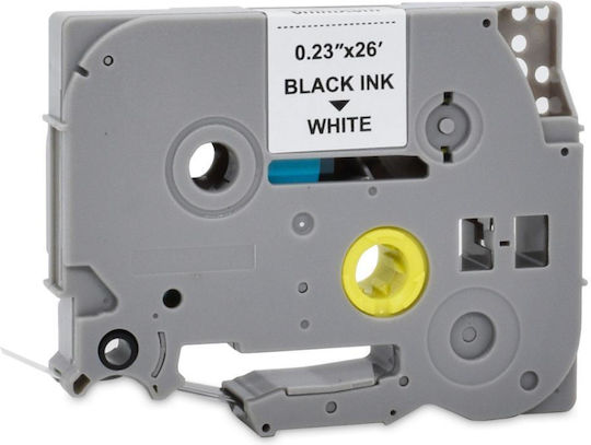 MediaRange Label Maker Tape 8m x 6mm In White Colour Compatible With Brother TZe/TZ