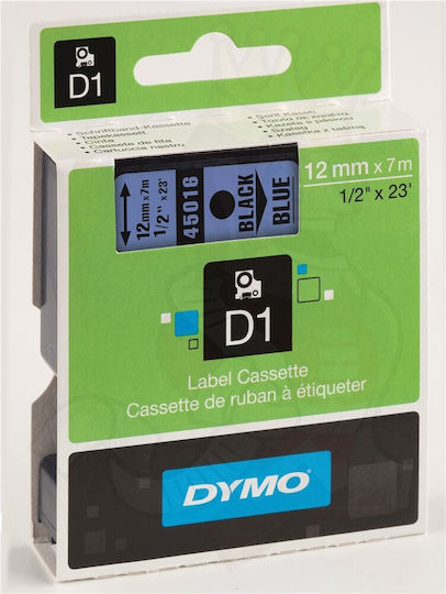 Dymo D1 45016 Label Maker Tape 7m x 12mm In Black Colour Compatible With Dymo D1 Dymo Rhino/IND