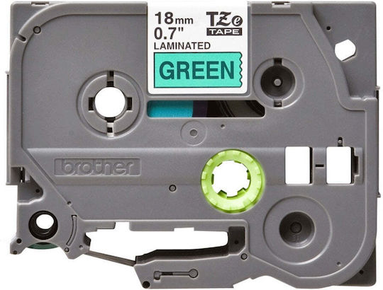 Brother TZe-741 Bandă Pentru Etichetări 8m x 18mm Verde Culoare Full Face Serie Compatibilă Cu Brother TZe/TZ
