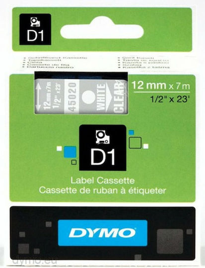 Dymo 45020 Etikettendrucker-Band in Weiß Farbe Kompatible Reihe mit Dymo D1