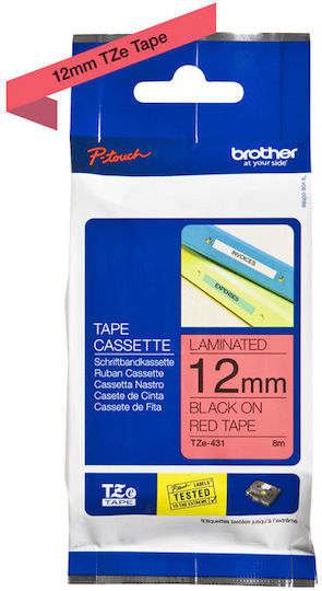 Brother Tze-431 Етикетен Филм в Черен Цвят Съвместим с Brother TZe/TZ