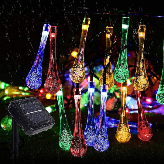 30 Lights LED 4.2m. Multicolor Solar in String 1pcs
