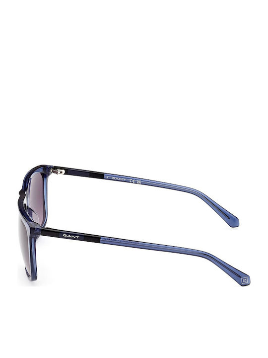 Gant Unisex Sunglasses with Blue Plastic Frame and Purple Gradient Polarized Lens GA7219 90B