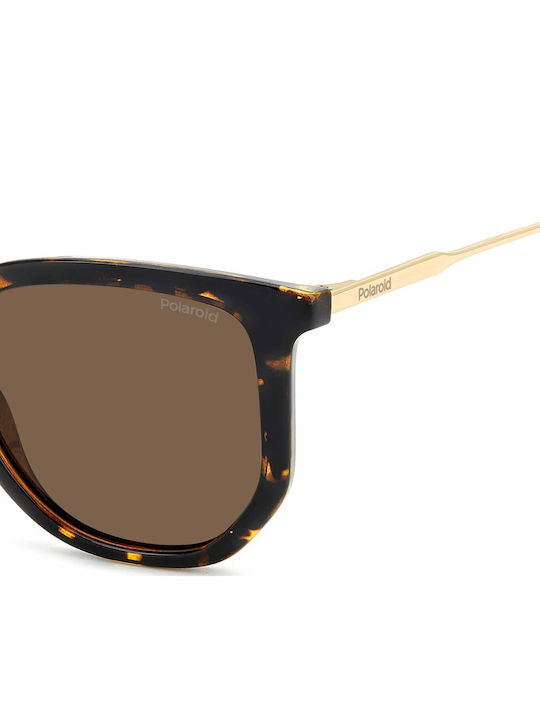 Polaroid Damen Sonnenbrille mit Braun Schildkröte Gestell und Braun Linse pld4185/s/x 086/SP