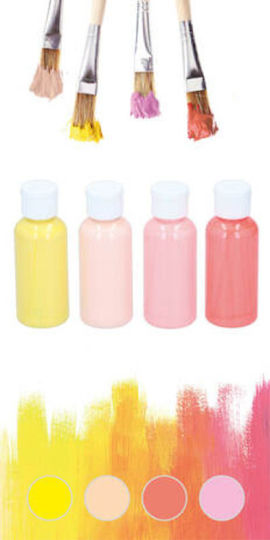Artico Acrylic Pastel Paints Set Culori Acrilice Pictură 80ml 4buc