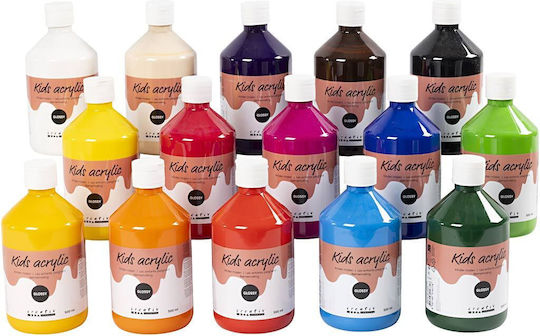 Creativ Company A-Color Acrylic Paint Set in Mehrfarbig color Glänzend 500ml 15Stück