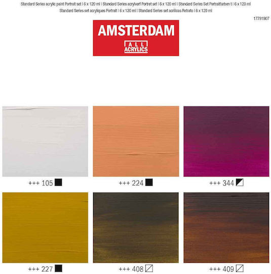 Royal Talens Amsterdam Set Culori Acrilice Pictură Portrait 120ml 1buc