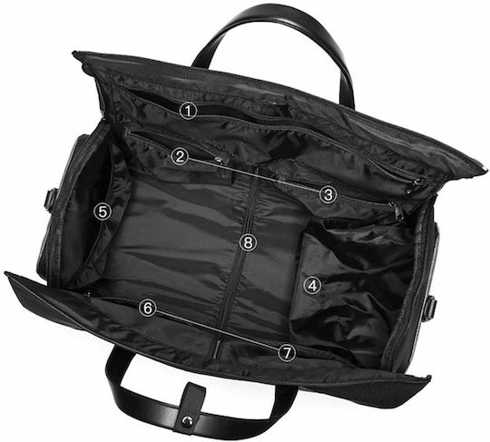Ozuko Sack Voyage Back Black Fabric L52cm