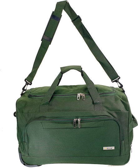 RCM 701-24 Khaki Sack Voyage Back 65lt Green with Wheels Fabric L60xW33xH33cm