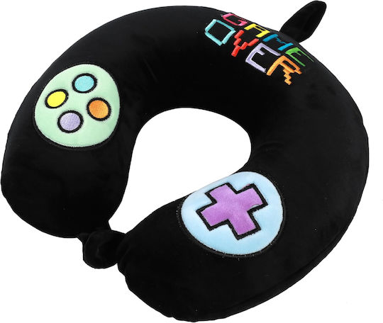 Total Gift Travel Pillow Travel Set Pillow 30x30x10cm Black