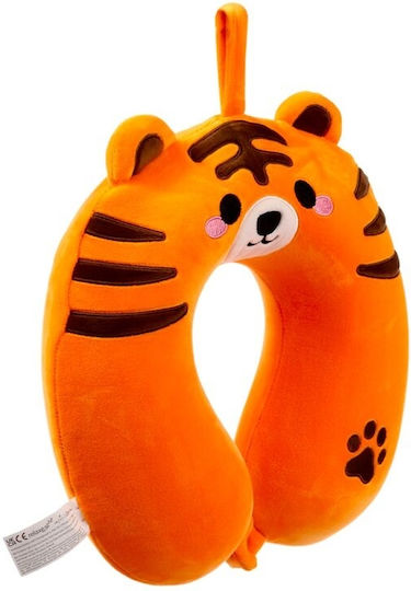 Puckator Travel Pillow Round Memory Foam Children's Orange