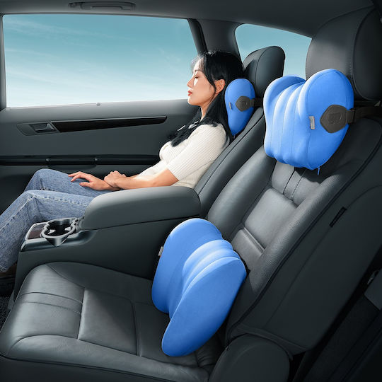Baseus Silk ComfortRide Headrest Μαξιλάρι Αυτοκινήτου σε Μπλε Χρώμα